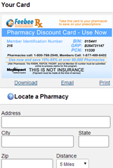 Sample Pharmacy Card