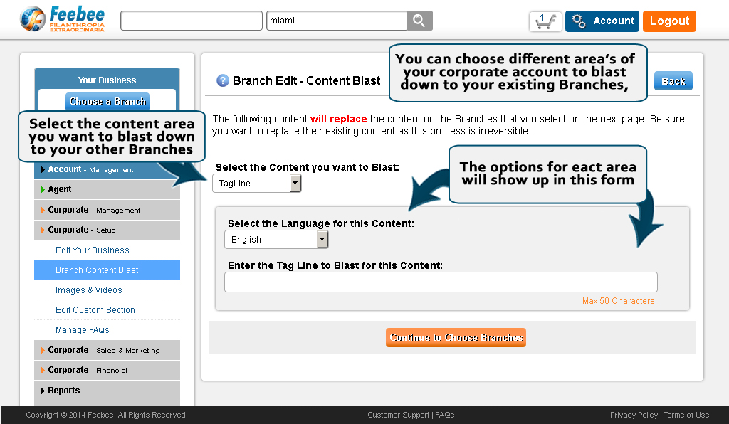 Branch Content Blast